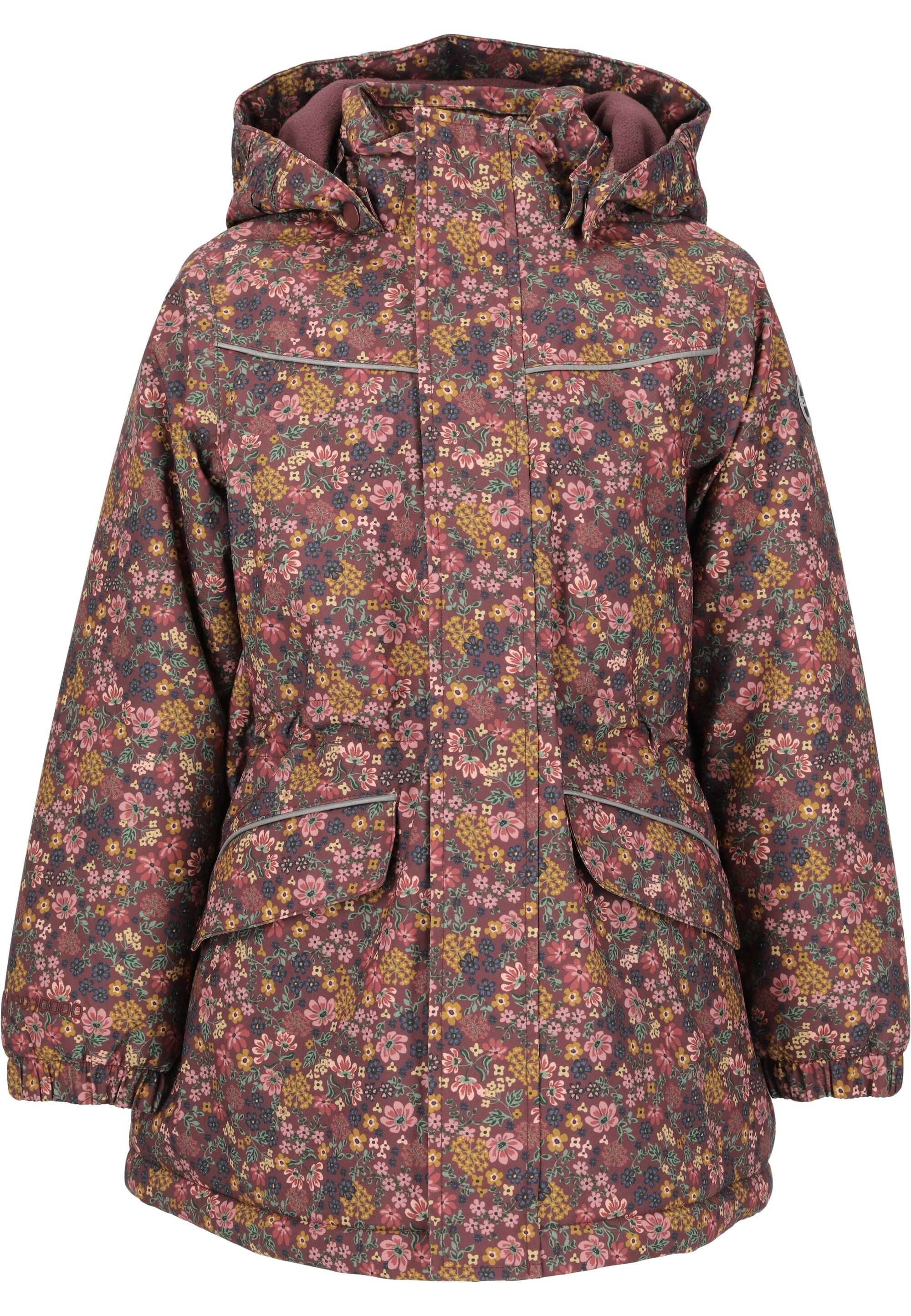 Outdoorjacke ZIGZAG "Angelina V2", Kinder, Gr. 152, braun (braun, lila), 100% Polyester, bedruckt, normal, ohne Ausschnitt, Jacken, mit wasserdichter Membran Image