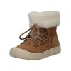 Schnürstiefelette GEOX "Geox Stiefelette Leder/Textil", Damen, Gr. 25, whisky, Leder, Textil, casual, Schuhe