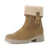 Winterboots GABOR "GENUA", Damen, Gr. 37, braun (hellbraun), Veloursleder, Textil, casual, Schuhe, Blockabsatz, Winterstiefelette, mit Reißverschluss, G-Weite