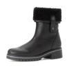 Winterboots GABOR "GENUA", Damen, Gr. 38,5, schwarz, Glattleder, Textil, casual, Schuhe, Blockabsatz, Winterstiefelette, mit Reißverschluss, G-Weite