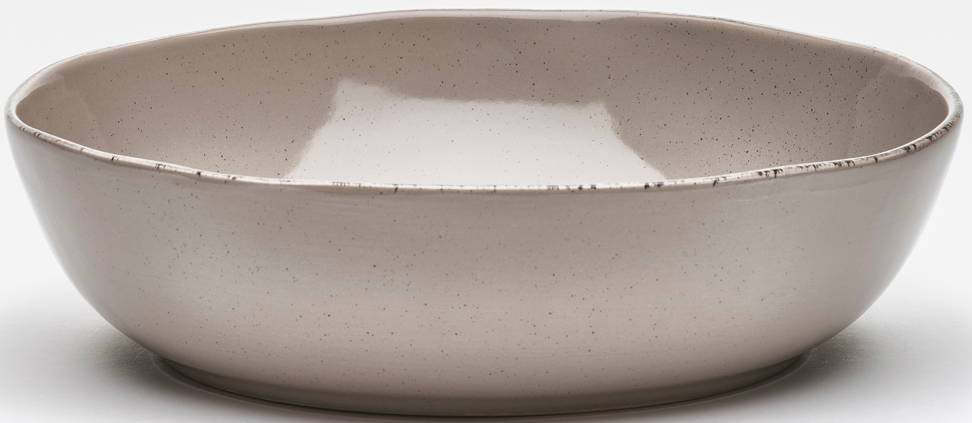 Schale VAN WELL "Salatschale Urban, 29,5 cm, 2 Stück", braun, H:8,1cm Ø:29,5cm, Steinzeug, Schüsseln, spülmaschinengeeignet Image