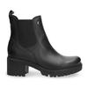 Chelseaboots PANAMA JACK "Pia", Damen, Gr. 39, schwarz, Leder, klassisch, Schuhe, Stiefelette, Schlupfschuh, Blockabsatz, mit Profilsohle