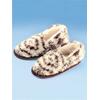 Hausschuh, Damen, Gr. 44/45, beige (ecru), Textil, Schuhe