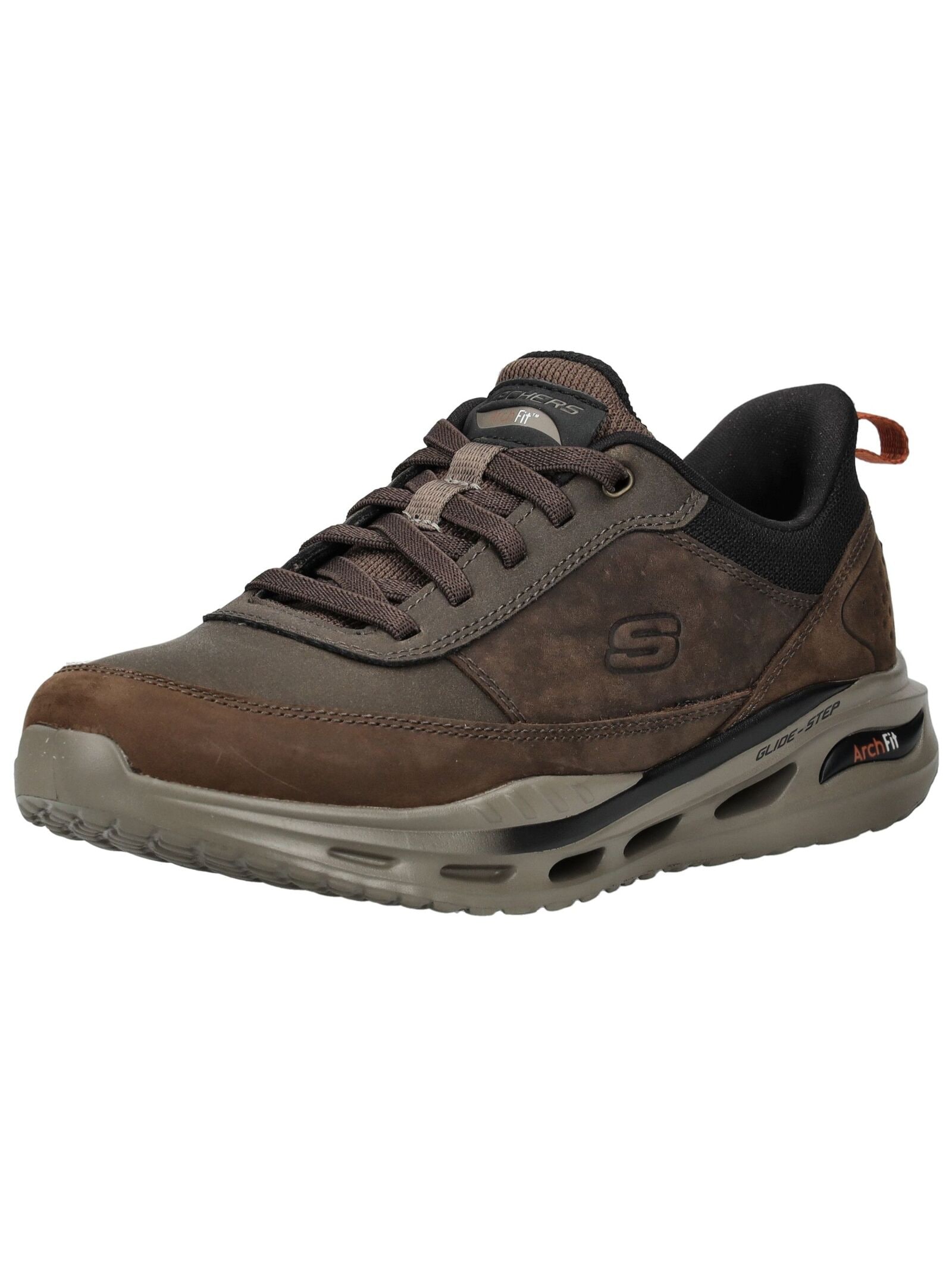 Sneaker SKECHERS "Skechers Sneaker Leder", Herren, Gr. 44, chocolate, Leder, Schuhe