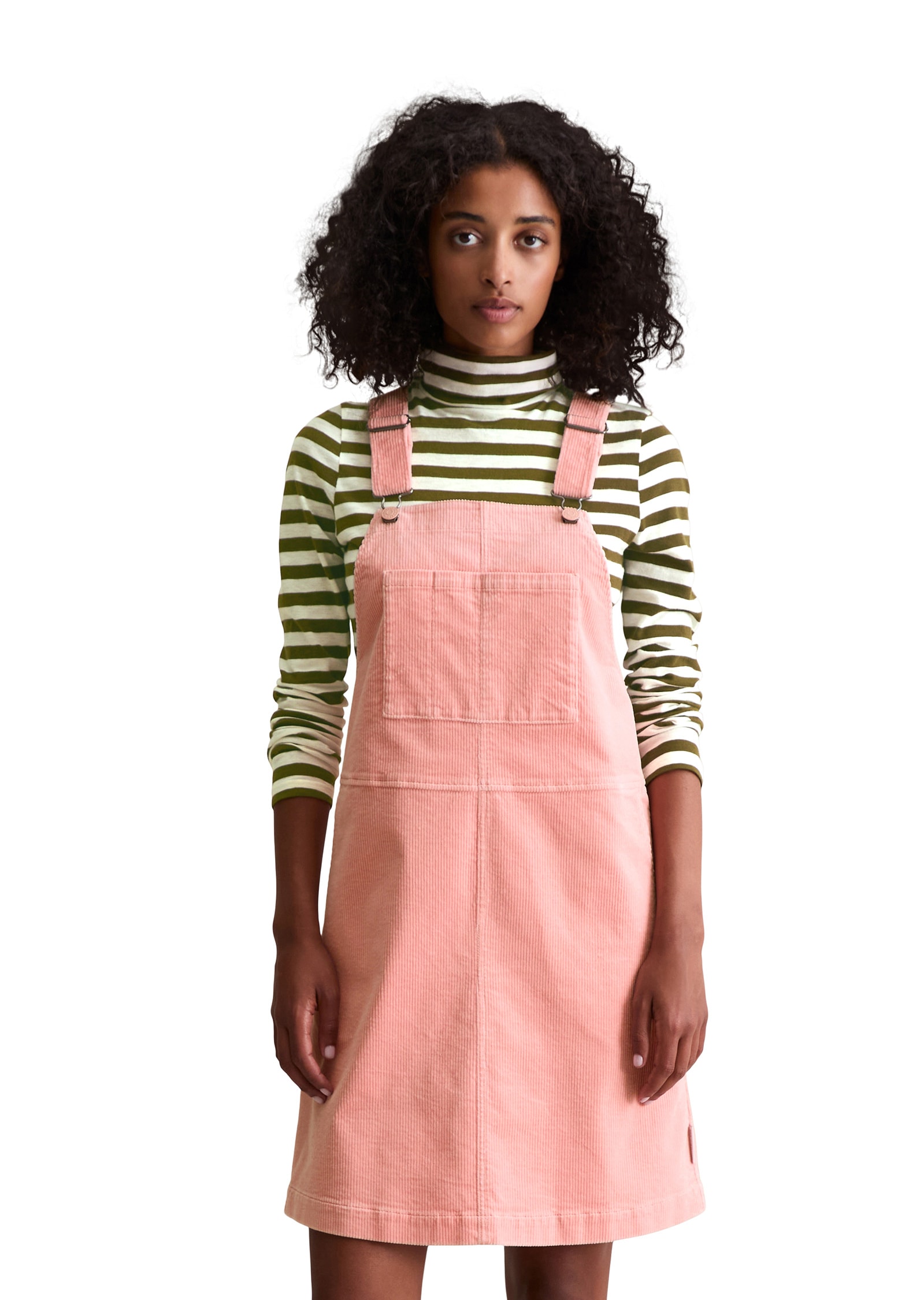Minikleid MARC O'POLO DENIM "aus elastischem Organic Cotton-Mix", Damen, Gr. XS, Normalgrößen, rosa (rose powder), Obermaterial: 98% Baumwolle, 2% Elasthan; Futter: 100% Nicht verfügbar, unifarben, weit kurz, Kleider
