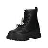 Schnürstiefelette BUFFALO "Buffalo Stiefelette Lederimitat", Damen, Gr. 40, schwarz, Lederimitat, casual, Schuhe