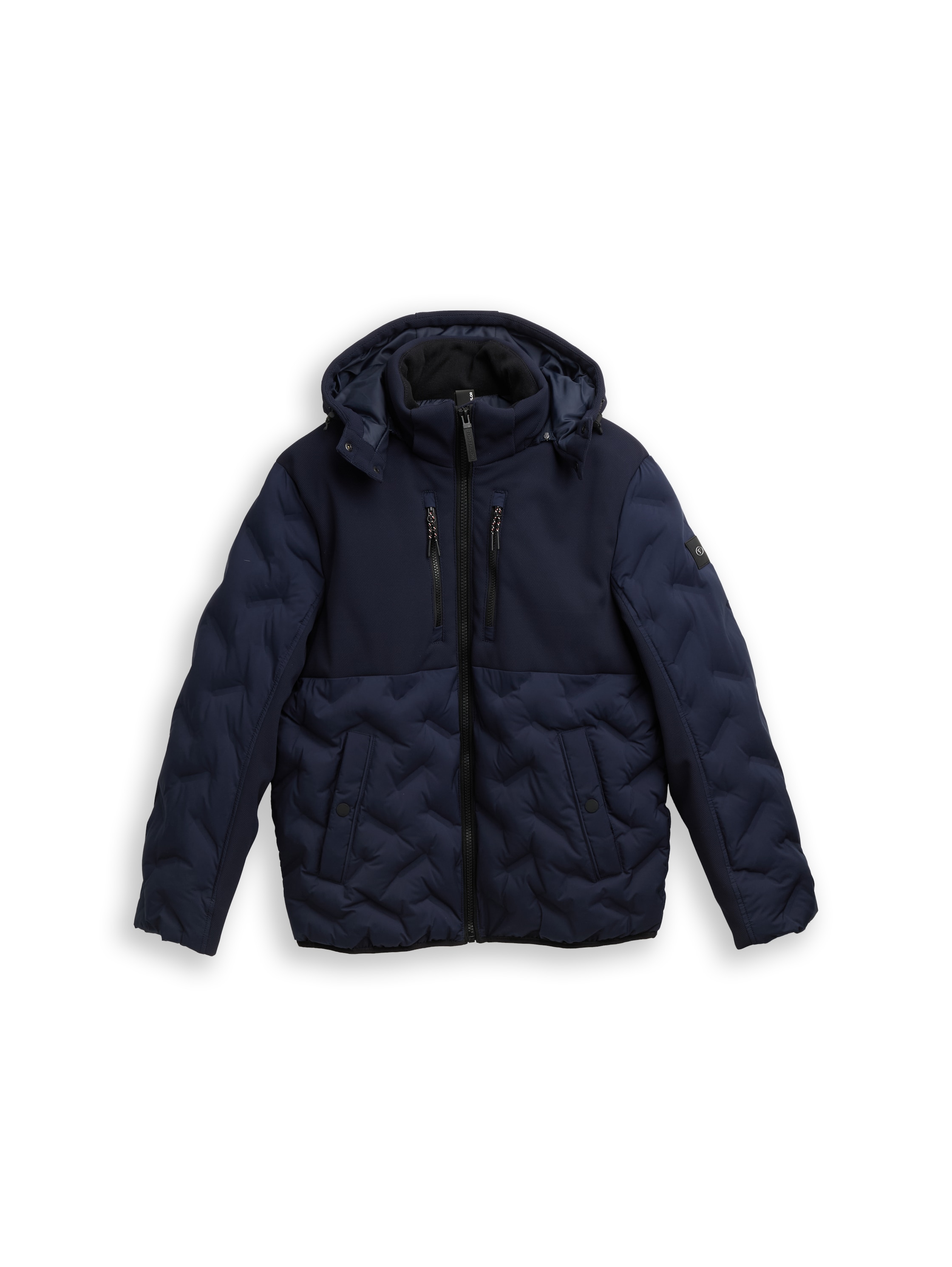 Steppjacke TOM TAILOR, Herren, Gr. M, sky captain blau, Steppware, Obermaterial: 100% Polyester. Futter: 100% Polyester, Strukturmuster, unifarben, regular fit taillenbedeckt, elastischer Bund, Jacken Steppjacke, mit Kapuze