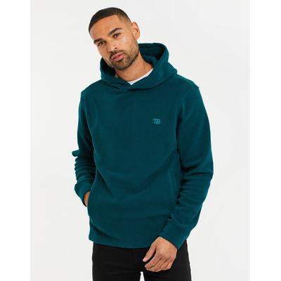 Teal Green Microfleece Pullover Hoodie
