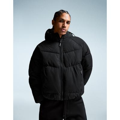 Bershka Hooded Puffer Jacket Men Xl Black
