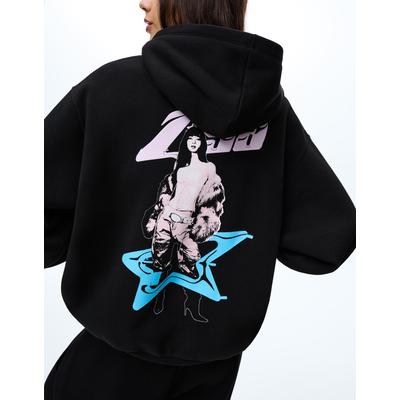 Bershka Lisa Hoodie Women Xxs Black