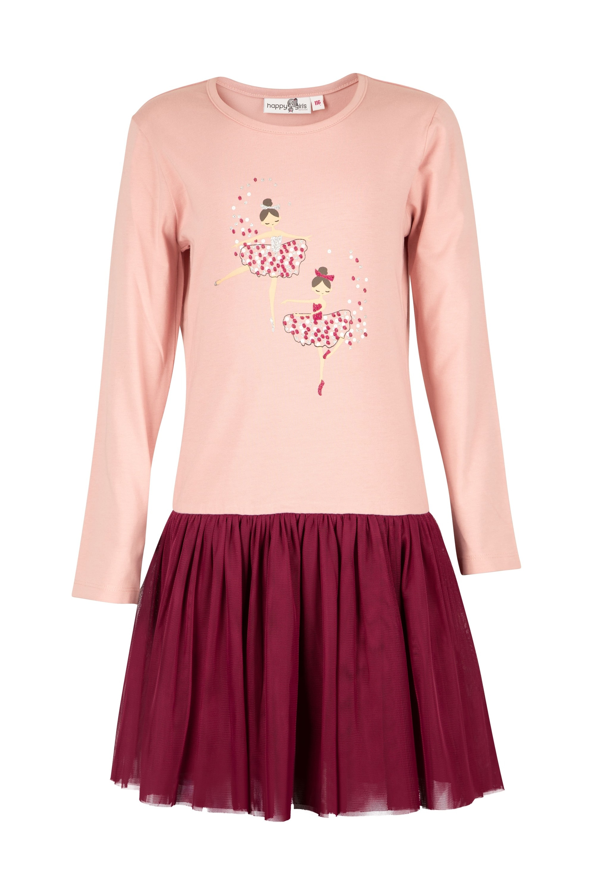 Sommerkleid HAPPY GIRLS "dress", Mädchen, Gr. 140, EURO-Größen, rosa (dusty rose), Stoff, 100% Baumwolle, normal, Kleider Image