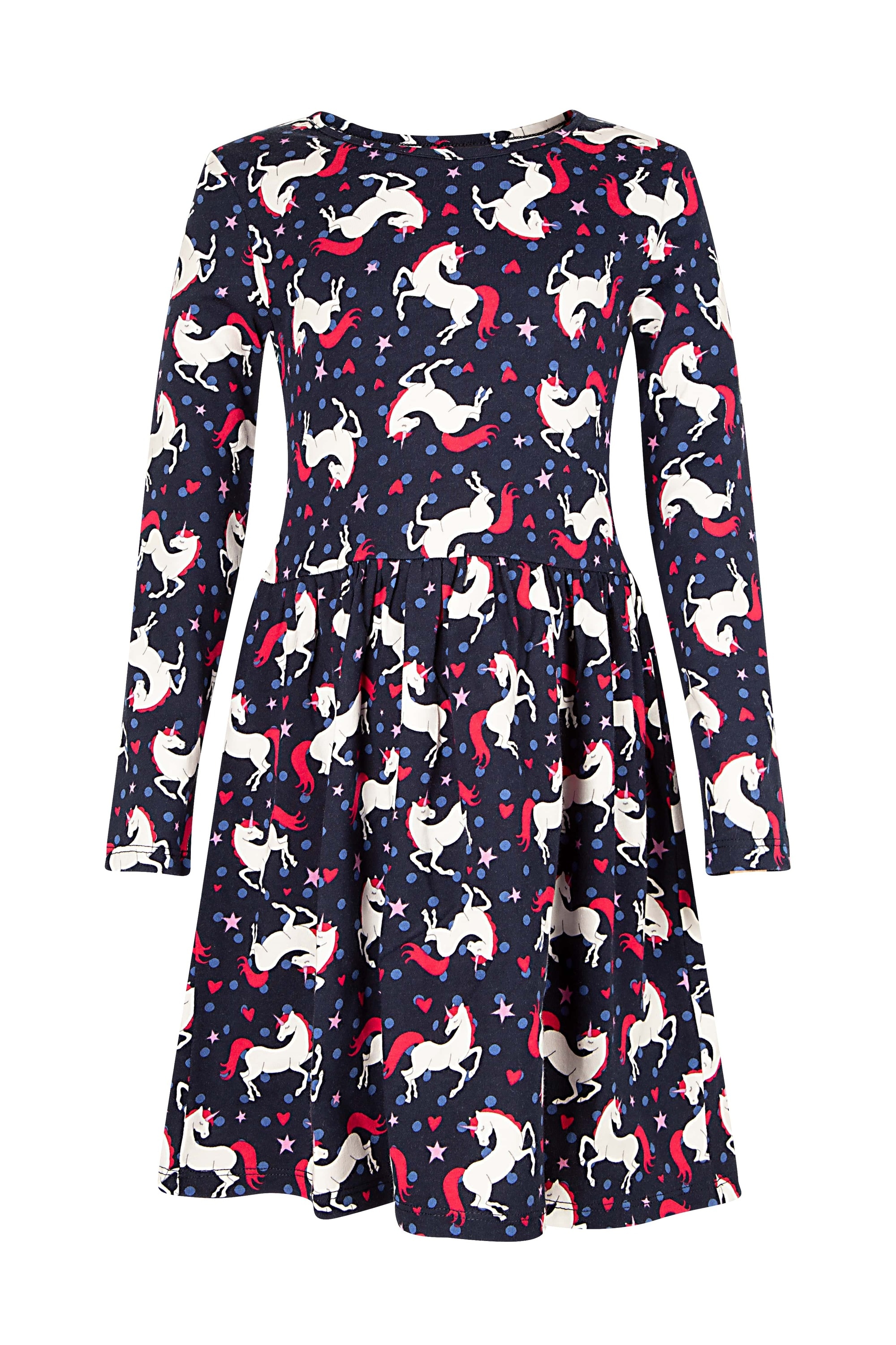 Sommerkleid HAPPY GIRLS "dress", Mädchen, Gr. 110, EURO-Größen, navy, Stoff, 100% Baumwolle, normal, Kleider Image