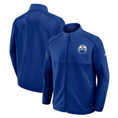 Edmonton Oilers Authentic Pro Rink Poly Fleece Jacke mit durchgehendem Reißverschluss – Herren Image