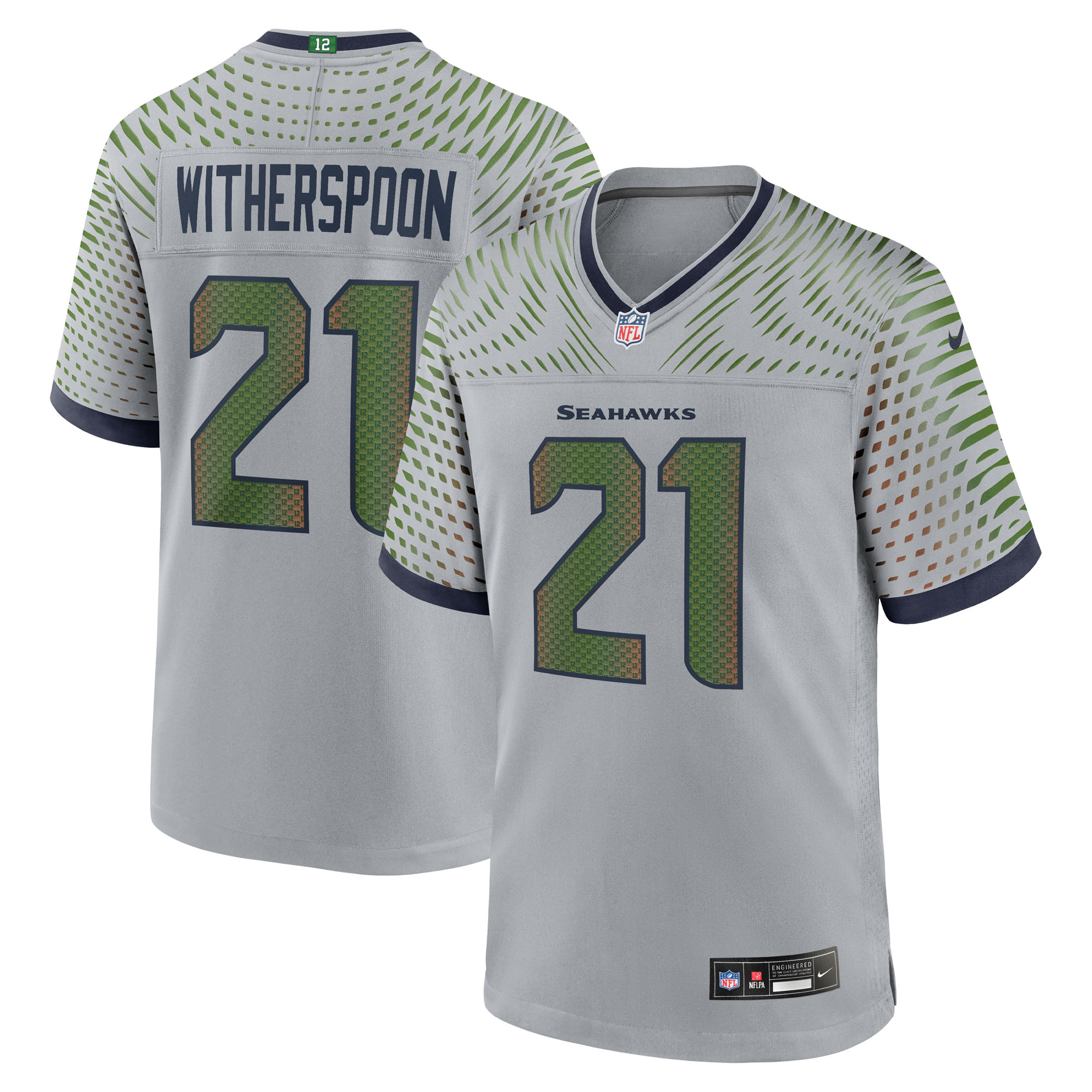 Seattle Seahawks Nike Game Rivalry Trikot - Grau - Devon Witherspoon - Herren Image