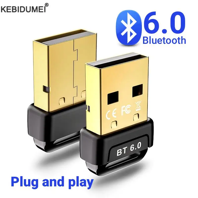 Adattatore USB Bluetooth 6.0 Dongle Bluetooth 5.4 per PC Windows 11/10/8.1 Ricevitore e trasmettitore Bluetooth per tastiera/mouse
