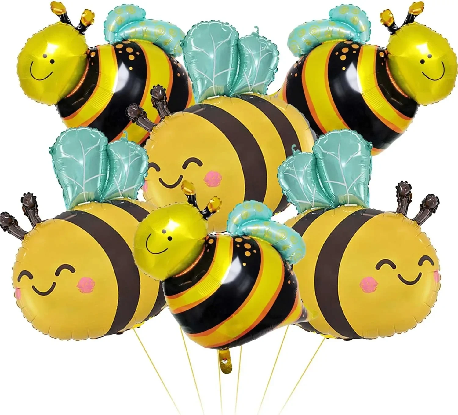 6/10 stücke Nette Biene Folien Ballons Für Bienen Motto Party Geburtstag Baby Dusche Hochzeitstag Party Dekorationen Liefert Geschenke Image