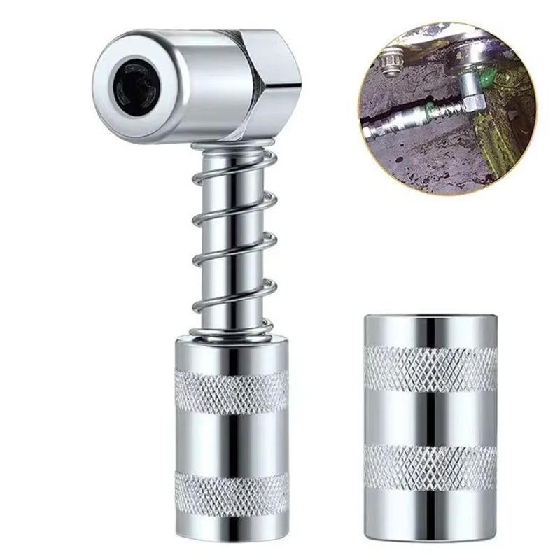 90 ° Fett Koppler Adapter Null Leck Düse Versiegelt Schmierung Werkzeug Für Fett Pistole Armaturen Maschinen Landwirtschaft Ausrüstung Reparatur Image