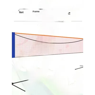 Portable Badminton Net Frame Indoor Outdoor Adjustable Simple Barrier Net Outdoor Home Use Stand Net Polyester Material