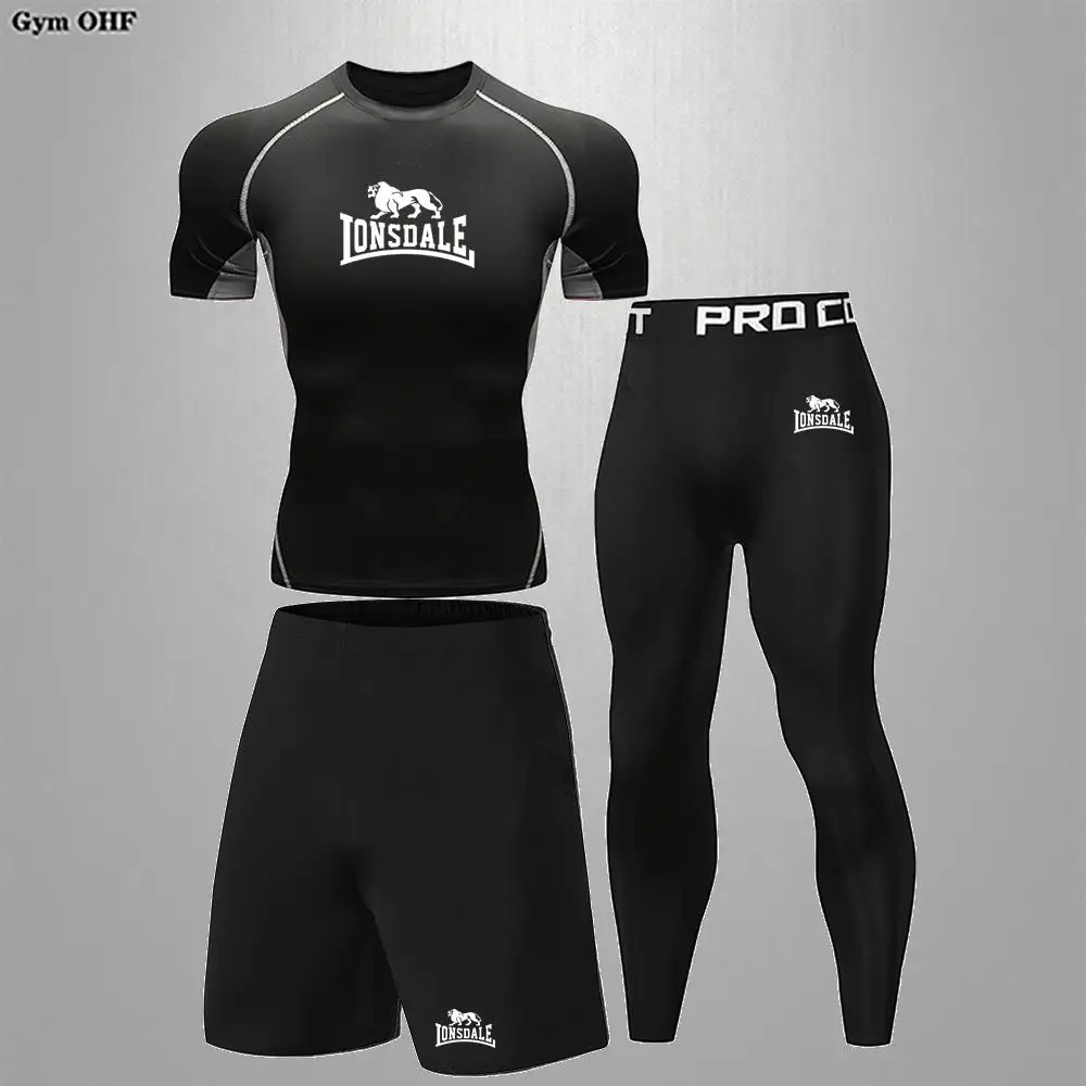 Combinaison de compression Dry Fit pour enfants, vêtements de sport pour enfants, tenue de sport pour la gym, le fitness, le jogging, l'entraînement, la lutte, le jiu-jitsu, le kickboxing, la boxe