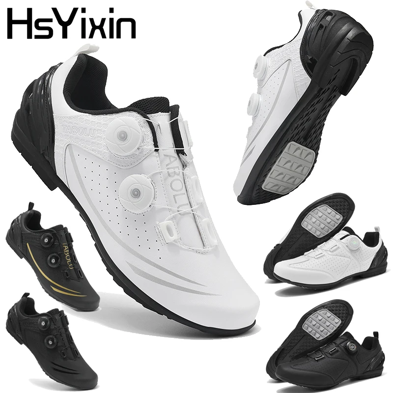 Neue MTB Road Flache Fahrradschuhe, Größen 36-46 HsYixin Gummi Flache Fahrradschuhe Atmungsaktive SPD Road Flache Fahrradschuhe Image
