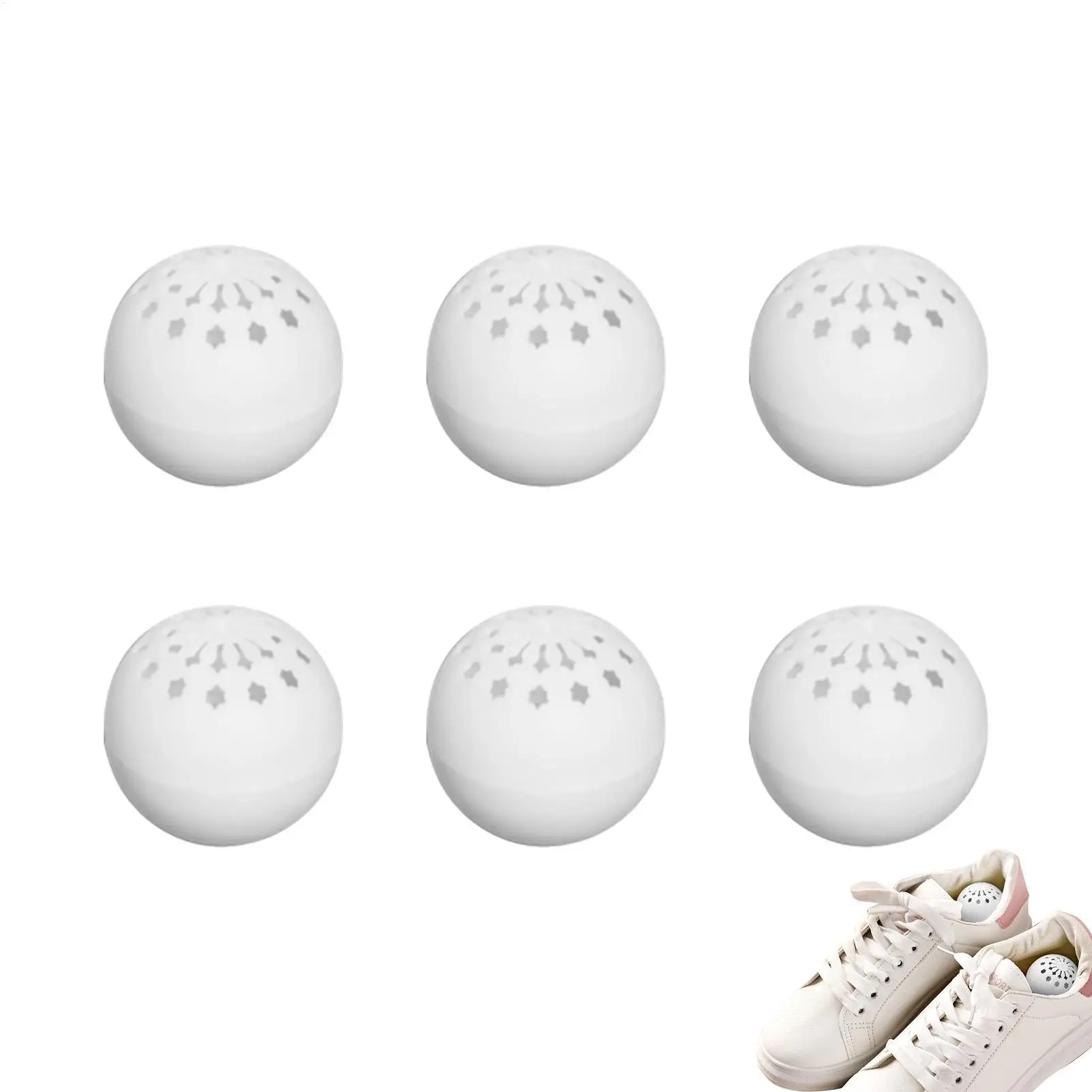 6PCS Deodorant Lufterfrischer Bälle für Sneaker Deodorant Ball für Schuhe Turnschuhe Gym Taschen Schließfächer Schuh Schrank Auto Desodorierung