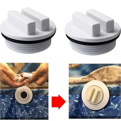 Plastic Pool Winterizing Plug White Black Universal Swimming Pool Leak Proof Swimming Pool Plug Stopper Swimming Pool