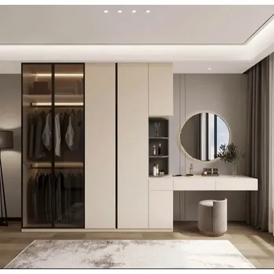 Dressing Table and Wardrobe integrated Customized Dresser with Wardrobe Customized Bedroom Furniture Sets