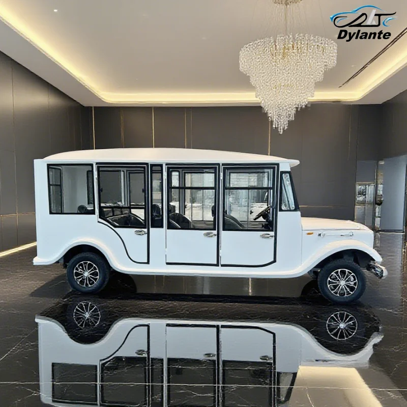 11 14-Sitzer 72 V Hochzeit Transport Retro Vintage Trolley Elektro Antik Oldtimer EU Classic Sightseeing Auto zum Verkauf