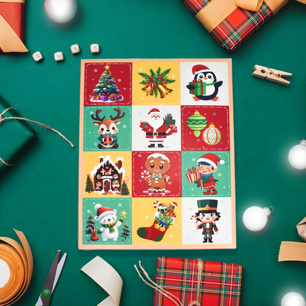 5 Stück Weihnachts-Adventskalender-Boxen-Set zum Selbermachen, lustige Weihnachtsüberraschungsbox, 12 Tage Weihnachten, Countdown-Blindetui für Weihnachtsfeier Image