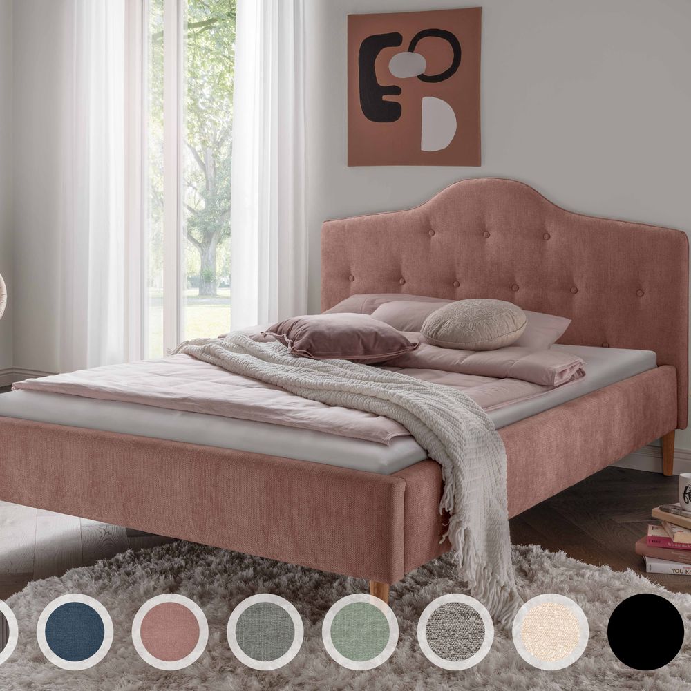 INFANSKIDS »Lisa« Polsterbett 90x220 cm / Boston 5321 Water Green Image