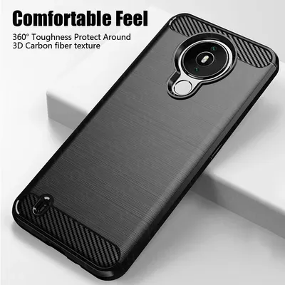For Nokia 5.4 Case Nokia 5.3 1.4 2.3 4.2 6.2 7.2 8 9 Cover Soft TPU Rubber Shockproof Bumper Carbon Fiber Phone Case Nokia 5.4
