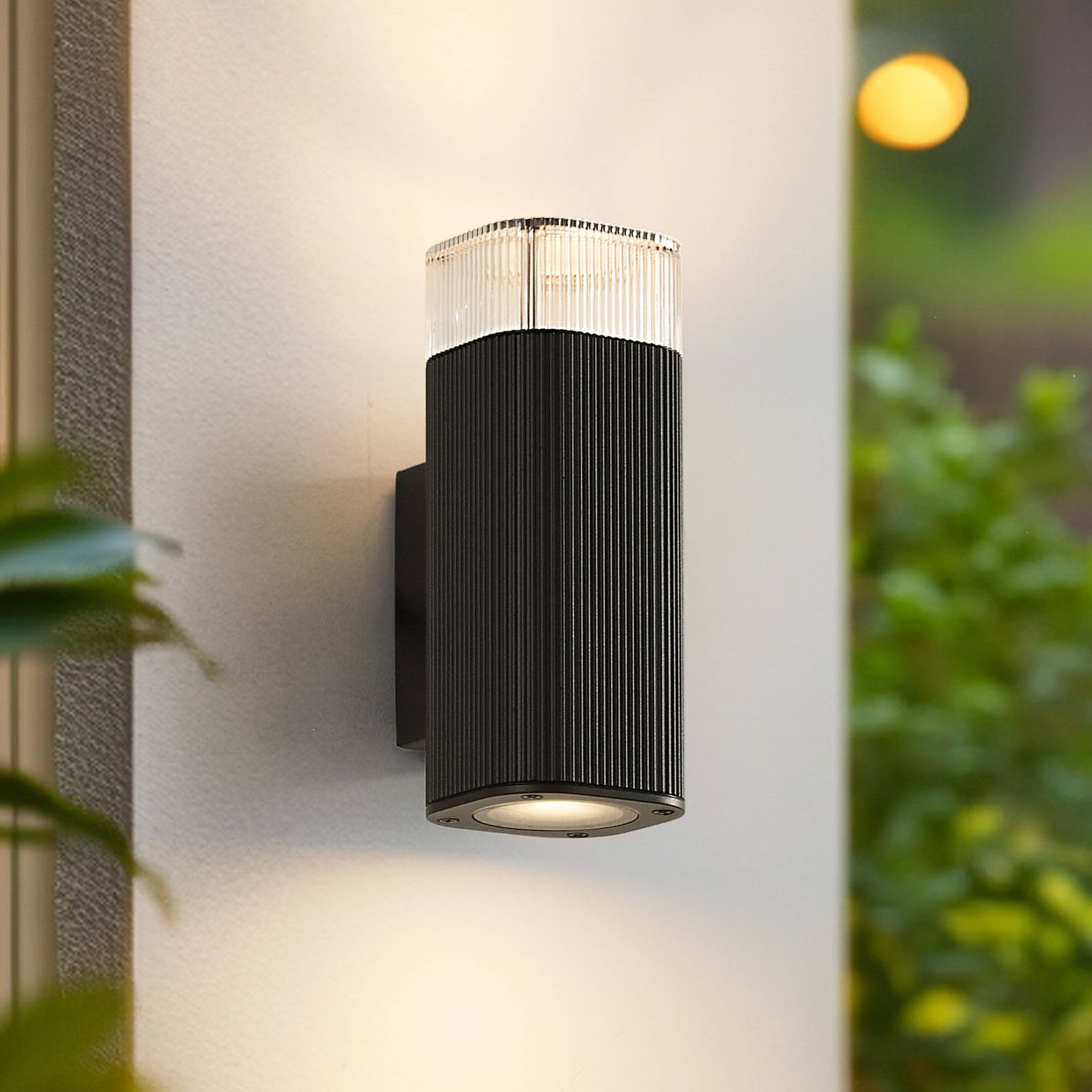 Outdoor Wall Light Halvar Lindby, dimmable, Black, metal, Modern, Outdoor Wall Light