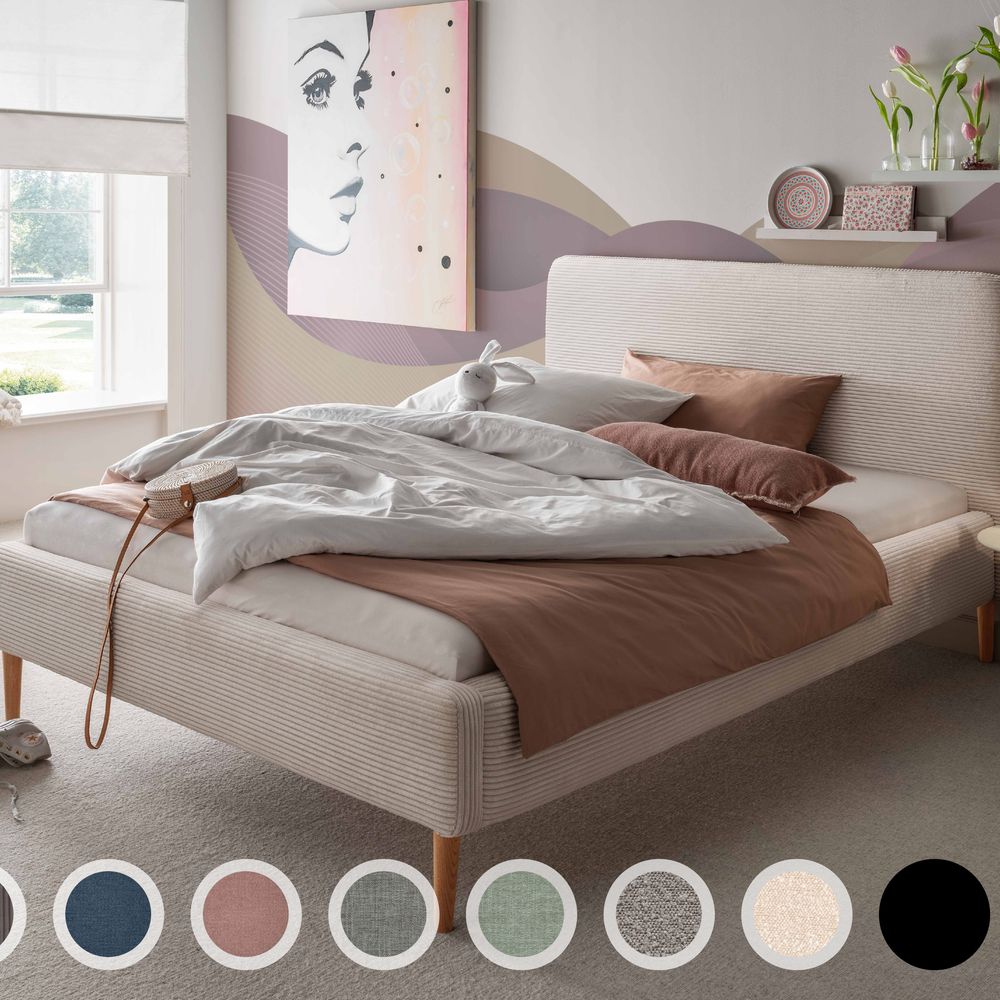 INFANSKIDS »Juna« Polsterbett 90x210 cm / Ascot 2403 Taupe Image