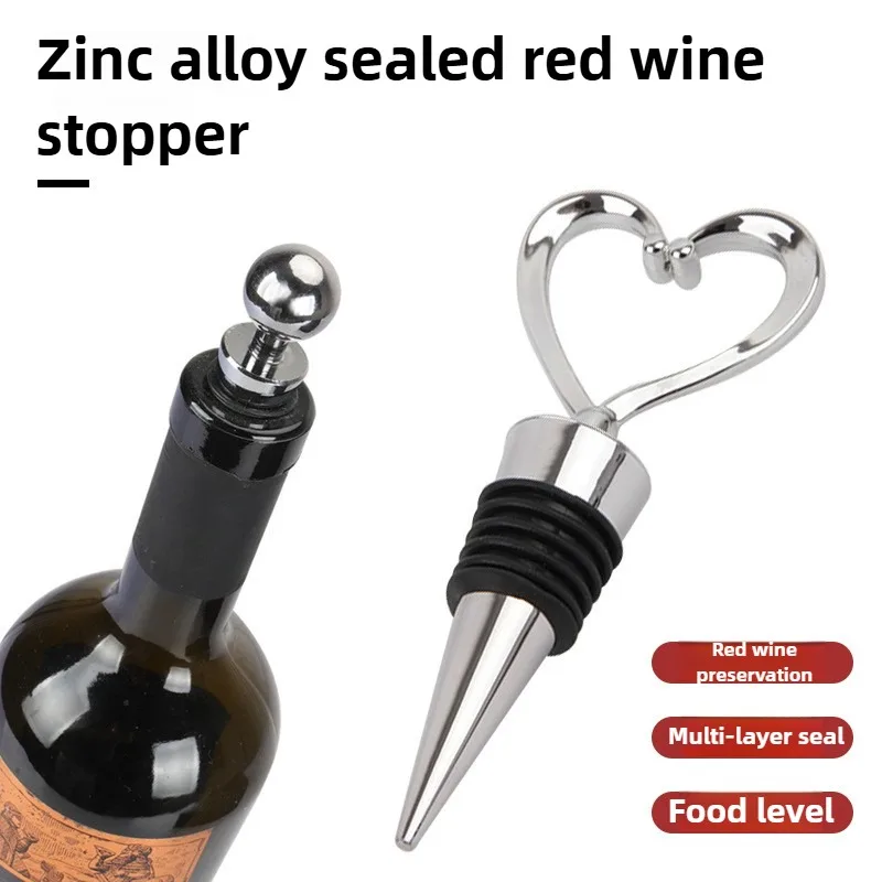 1 Stück/2 Stück wiederverwendbarer, vakuumversiegelter Weinstopfen zur Konservierung, geeignet für Familienfeiern, Weinbegeisterte, Hochzeitsgeschenke Image