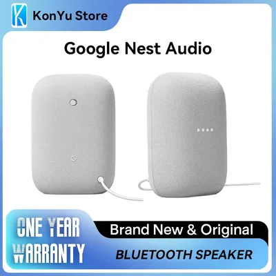 Google Nest Audio Smart Speaker– Wireless Bluetooth & Wi‑Fi Home Speaker Bundle with Powerful Stereo Sound