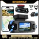 Telecamera da cruscotto 4K a 4 canali per auto 360 ° Dashcam 4 lenti 1080p anteriore sinistro destro posteriore DVR per auto WiFi integrato GPS WDR telecamera per visione notturna