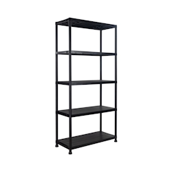 Harzregal mit 5 Böden, 175 kg, 90 x 40 x 180 cm, Schwarz, 7house Image