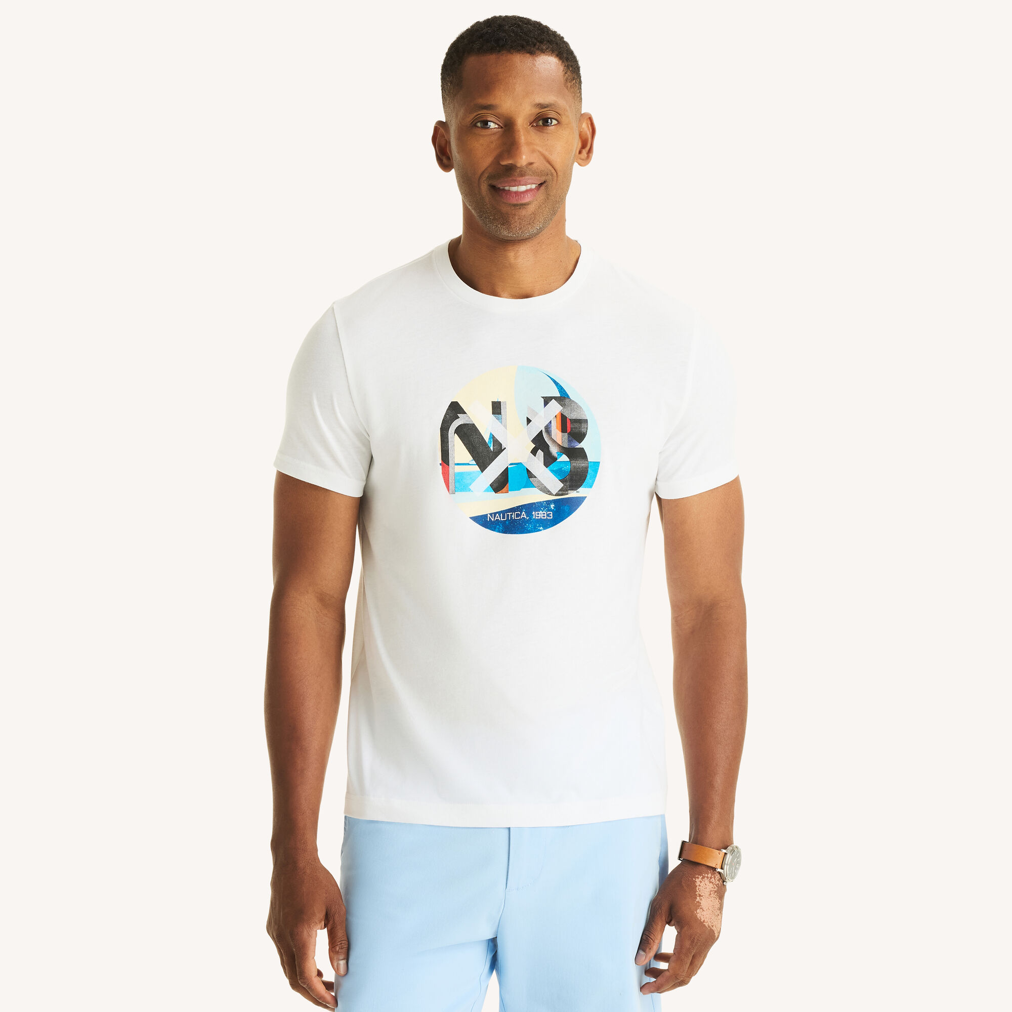 Nautica Men's 1983 Graphic T-Shirt 101 (Bright White), XXL