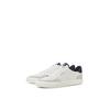 Sneaker JACK & JONES "JFWMORDEN", Herren, Gr. 41, weiß (weiß, blau), Textil, Lederimitat, casual, Schuhe, mit Farbeinsätzen