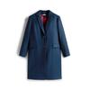 Langmantel TOMMY HILFIGER CURVE "CRV CLASSIC SB WOOL REG COAT", Damen, Gr. 48, blau (schwarz night navy), Web, Obermaterial: 72% Wolle, 25% Polyamid, 3% Kaschmir, unifarben, casual, knieumspielend, V-Ausschnitt, Langarm, Mäntel, in großen Größen,...