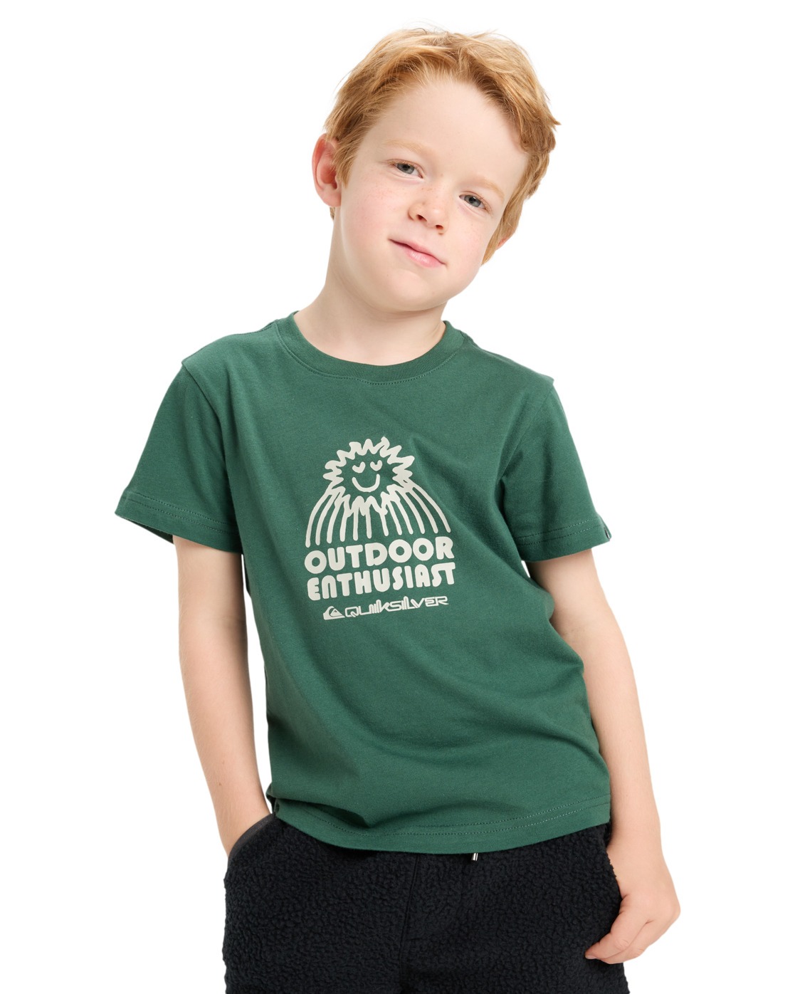 T-Shirt QUIKSILVER "Ev Spot On", Kinder, Gr. 5(108-114cm), trekking grün, 100% Baumwolle, Shirts Image