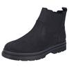 Chelseaboots RIEKER, Herren, Gr. 40, schwarz, Nubukleder, unifarben, klassisch, Schuhe, Stiefelette, Klassik-Boots mit Soft-Einlage