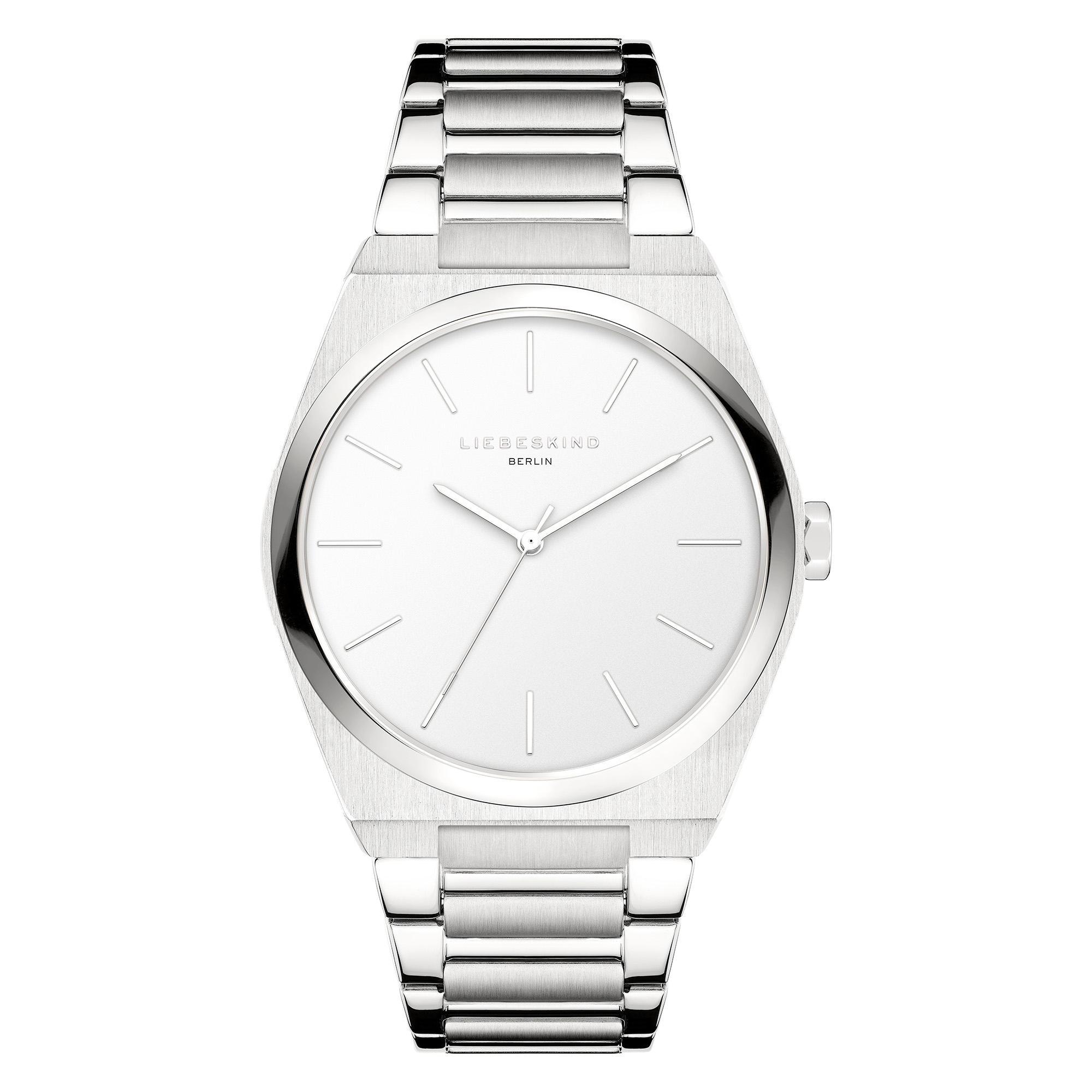 Quarzuhr LIEBESKIND BERLIN "Minimalist 48 mm", silberfarben, Armbanduhren, Damen, Armbanduhr, Damenuhr, Edelstahlarmband, analog Image
