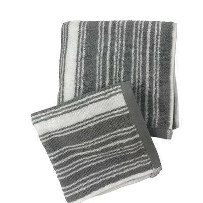Ralph Lauren Bath | Lauren Ralph Lauren Sanders Pewter Hand Towel & 1 Wash Cloth Set Nwt | Color: Gray/White | Size: Os