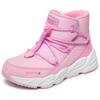 Schlupfboots SKECHERS "TURBO TREAD", Kinder, Gr. 34, rosa (hellrosa, kombiniert), Lederimitat, Textil, kontrastfarbene Details, casual, Schuhe, Winterboots mit Gummizug, Größenschablone zum Download