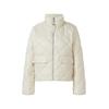 Steppjacke S.OLIVER, Damen, Gr. 44, weiß (cream weiß), Web, Obermaterial: 100% Polyester. Futter: 100% Polyester, unifarben, casual, regular fit hüftlang, Rundhals, Langarm elastischer Bund, Jacken, mit Stehkragen