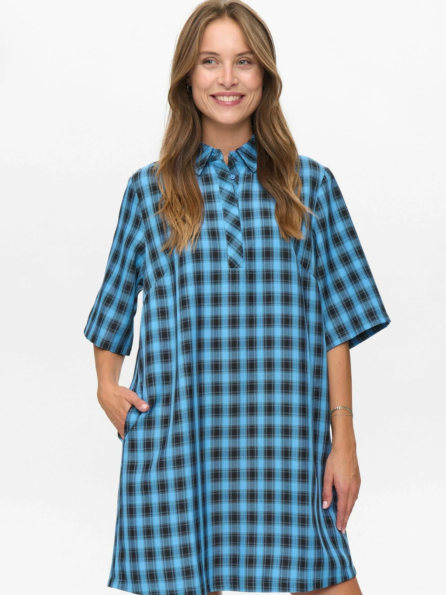 Jerseykleid NÜMPH "Nümph Dress NUELMA", Damen, Gr. XS/S, provence, Obermaterial: 100% Polyester, Kleider Image
