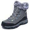 Winterboots SKECHERS "TREGO-STORMIE", Damen, Gr. 39, grau, Lederimitat, Textil, casual, Schuhe, Snowboots, Schnürstiefel mit rutschhemmender Laufsohle