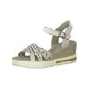 Keilsandalette TAMARIS "Tamaris Sandalen Leder", Damen, Gr. 38, weiß, Leder, casual, Schuhe