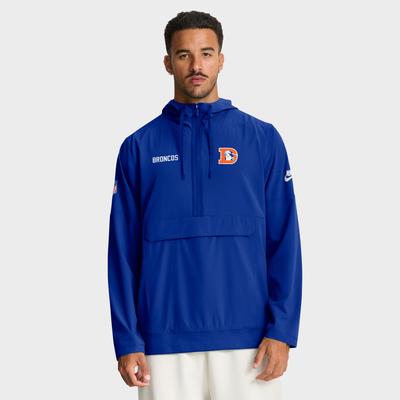 Nike Royal Denver Broncos Sideline Alt Pack Anorak-Kapuzenjacke mit halbem Reißverschluss für Herren Image